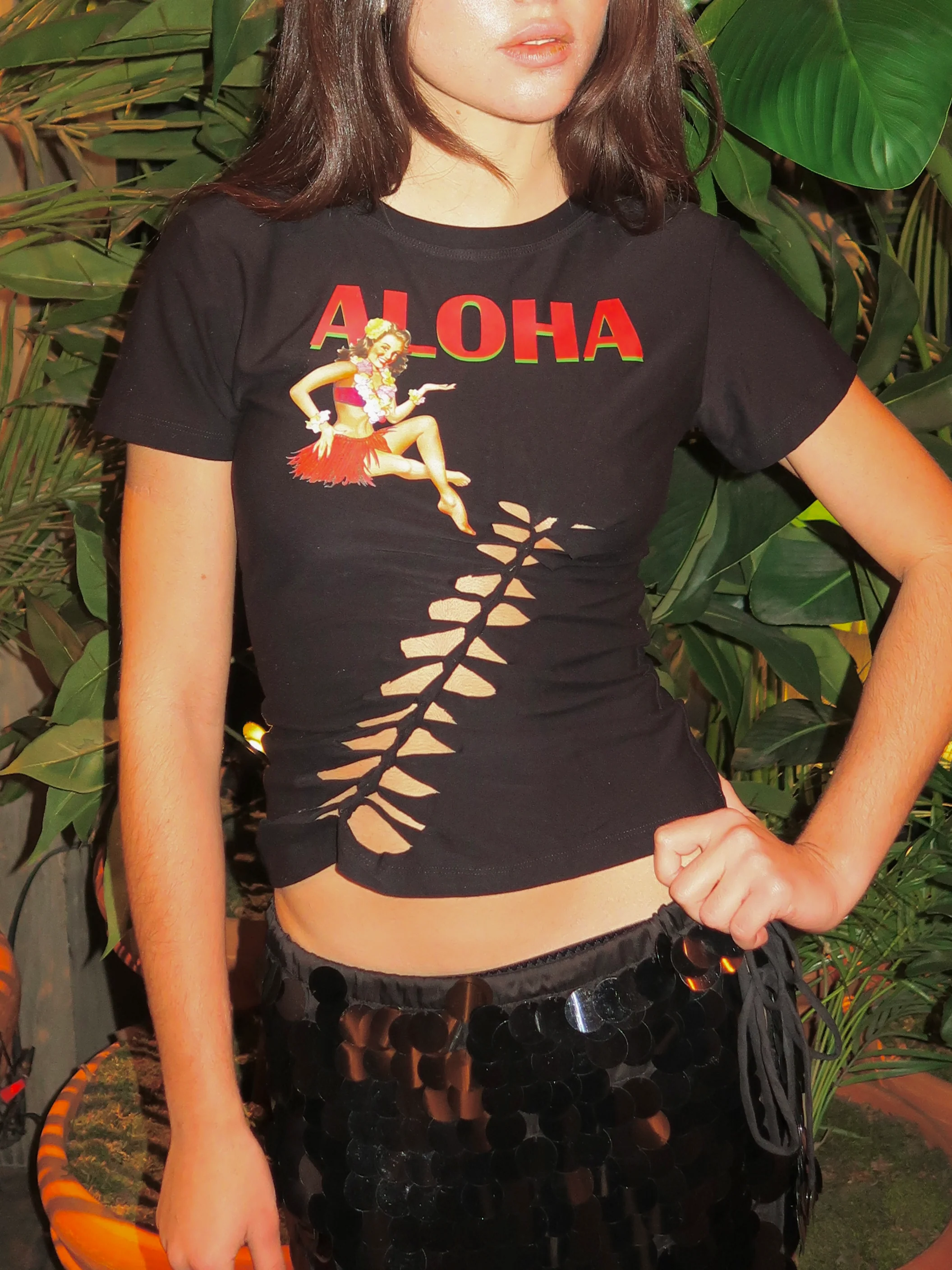 Aloha Tee in Island Black
