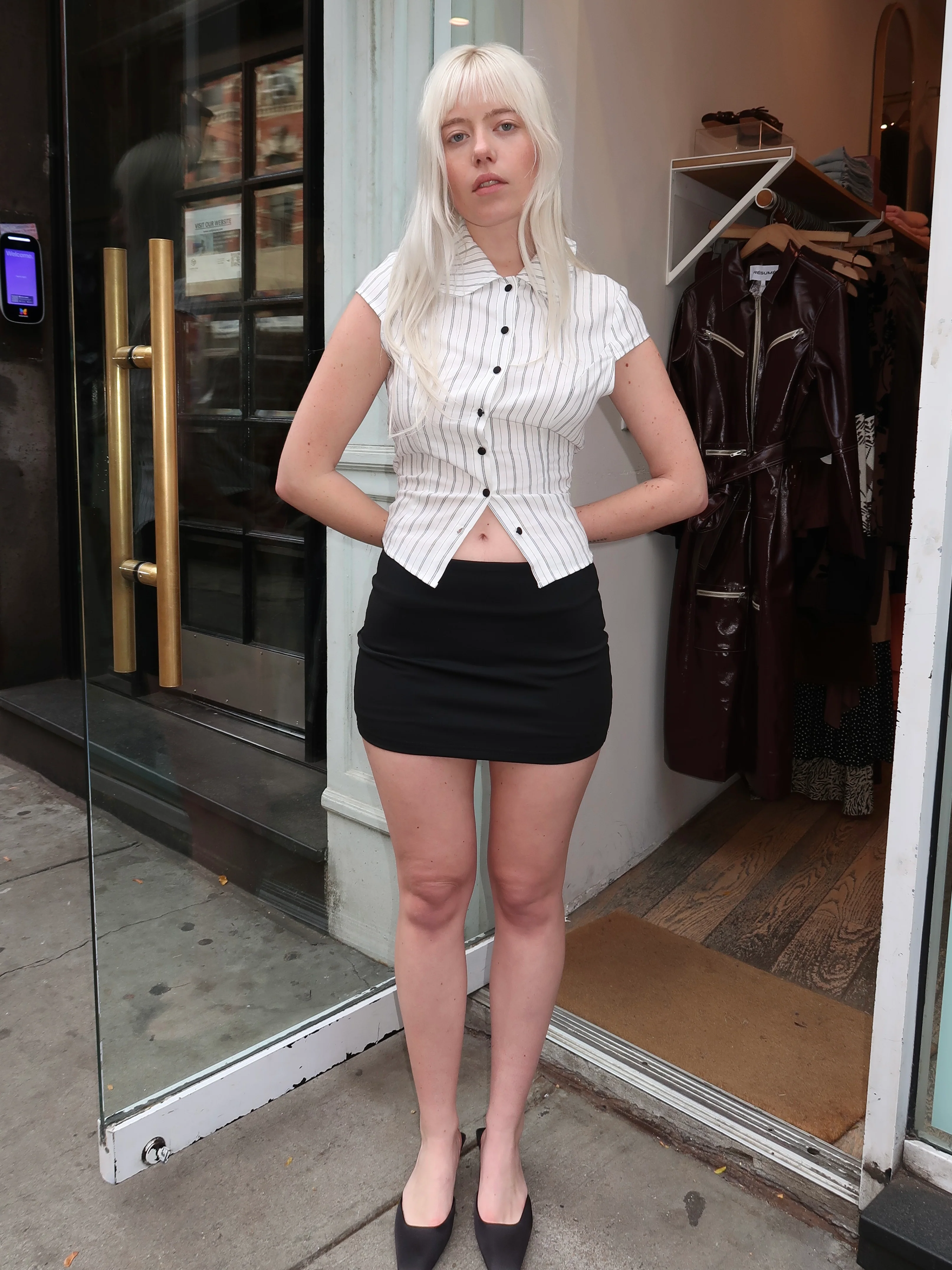 Antoni Micro Mini Skort in Black - Image 2