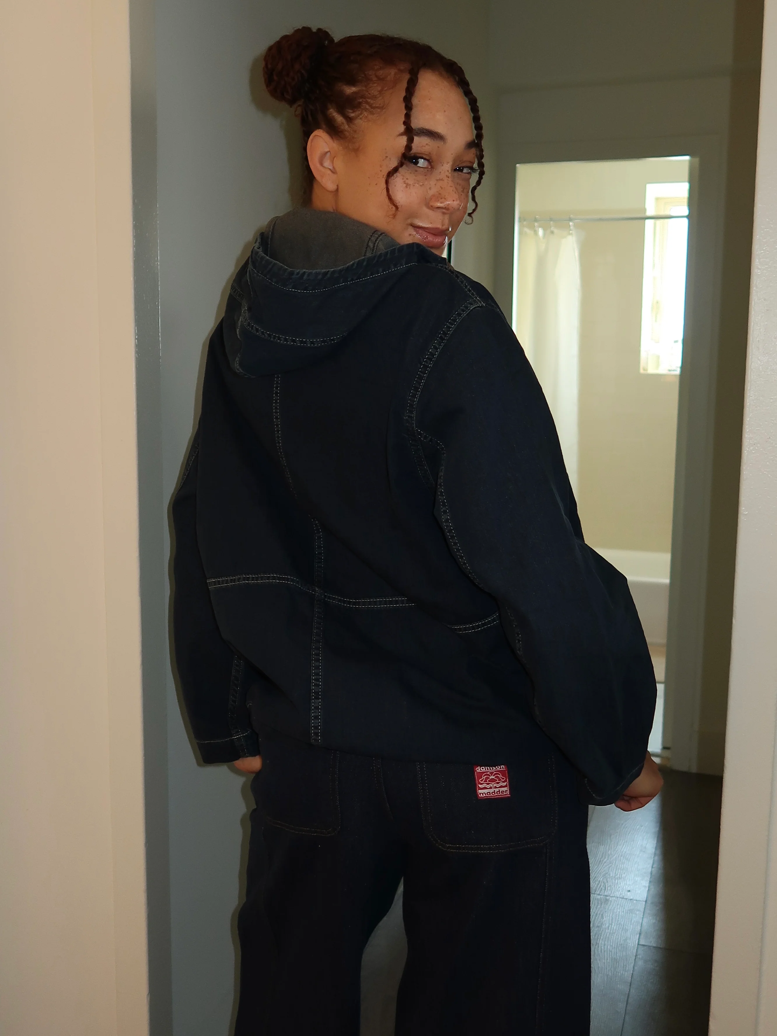 Briar Hoodie in Neptune Wash Blue - Image 3