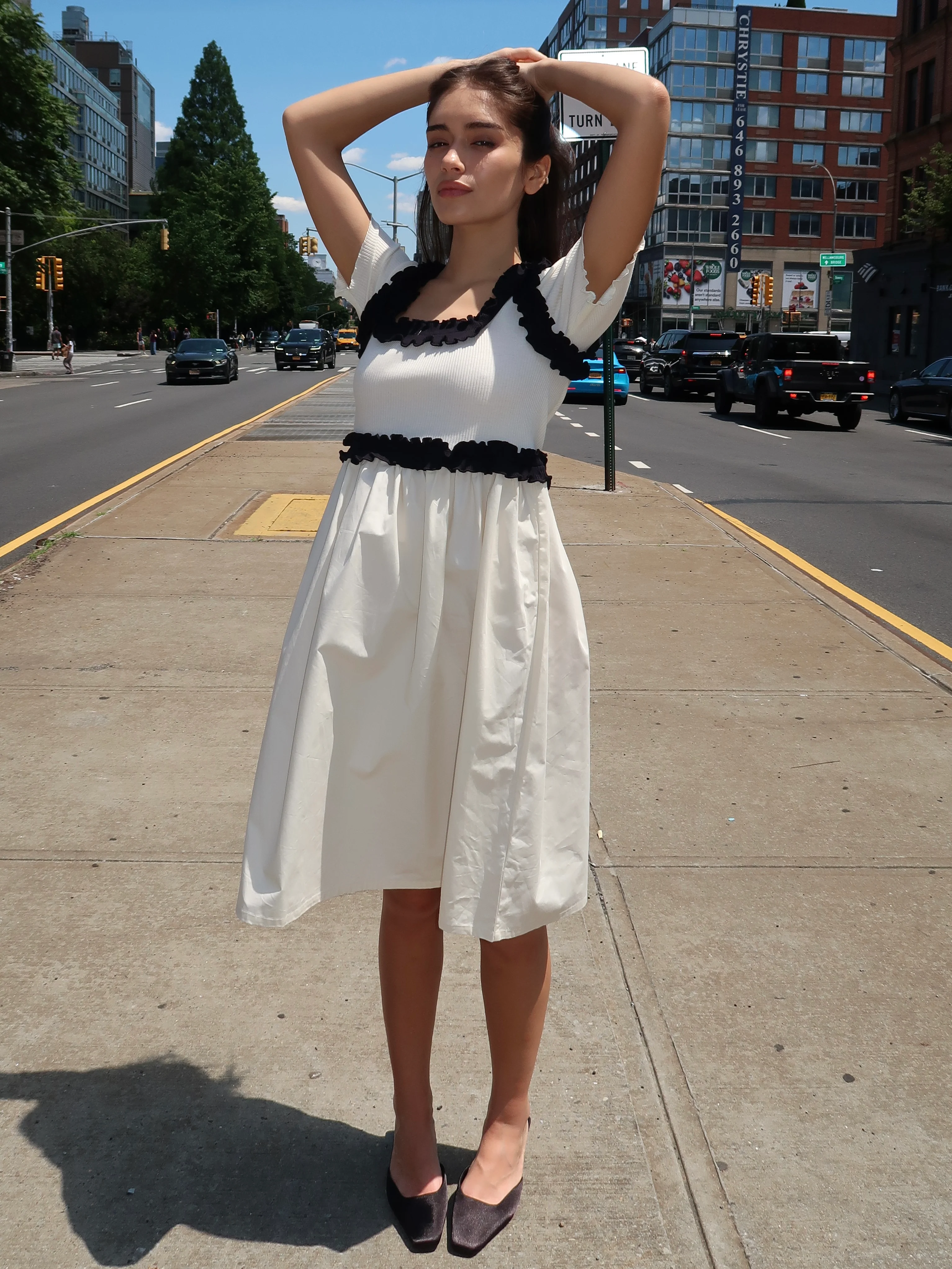 Celine Dress in White - Image 4