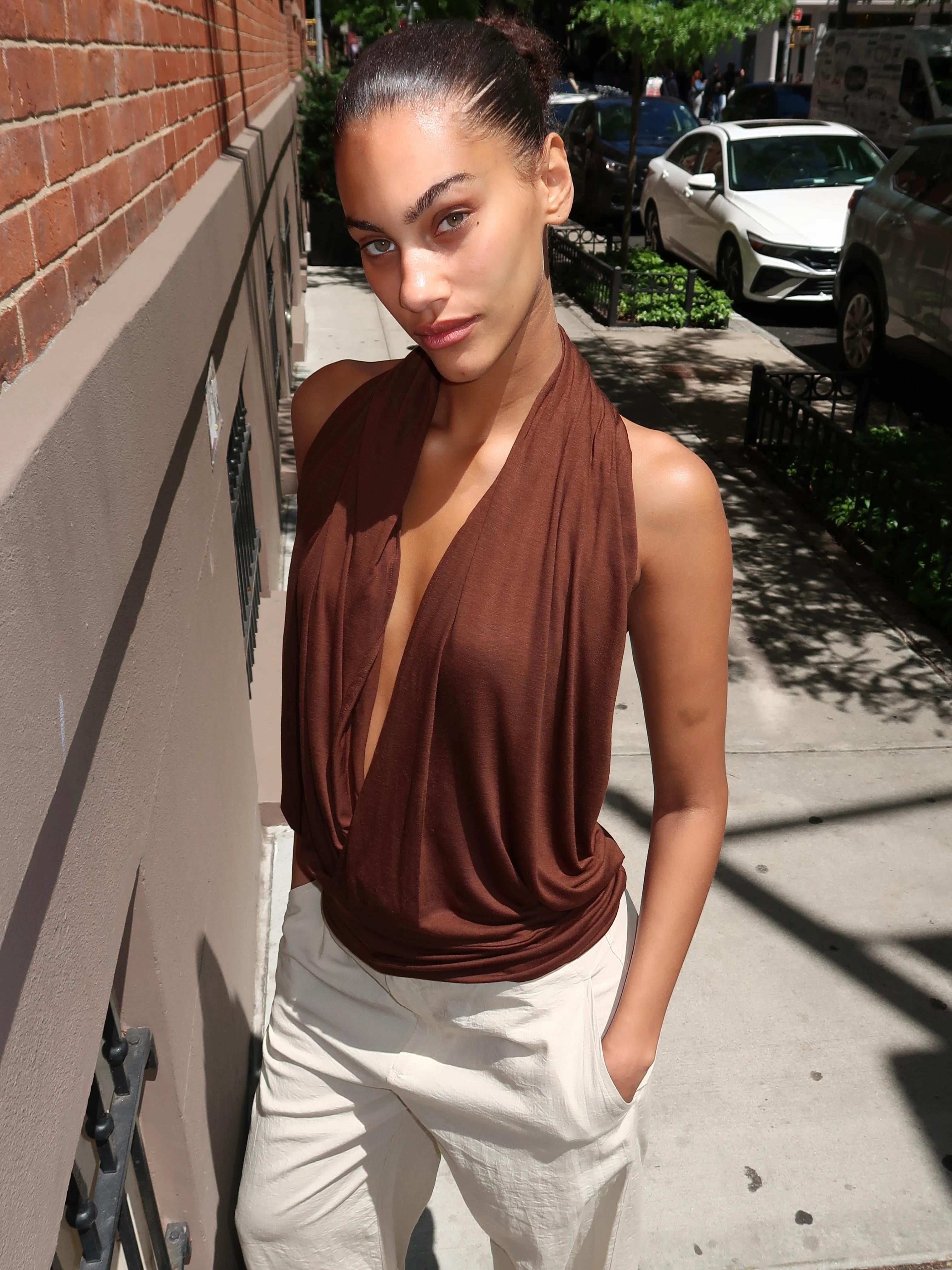 Cleo Top in Brown - Image 2