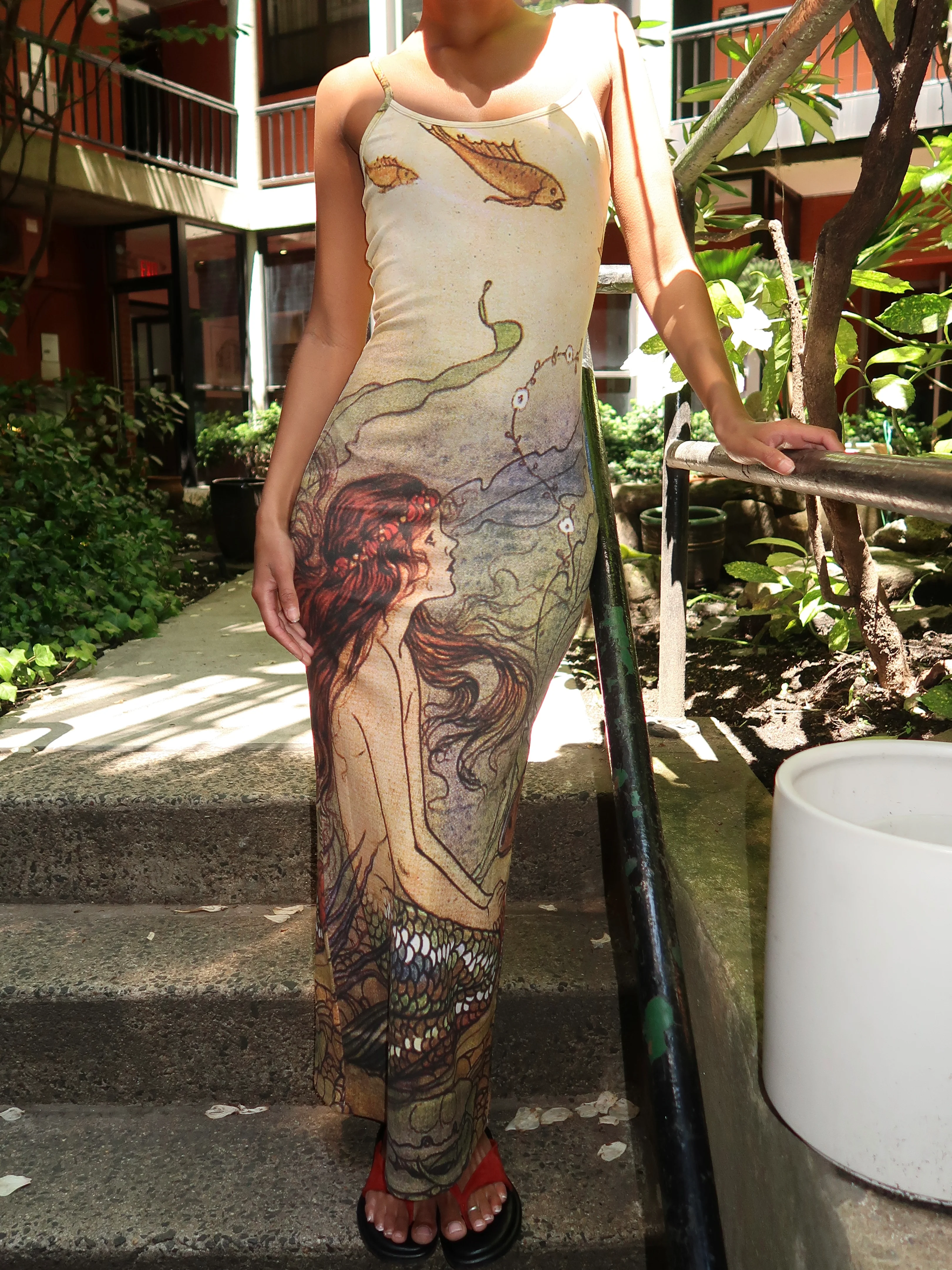 Collector Dress in Watercolor Mermaid - Image 4