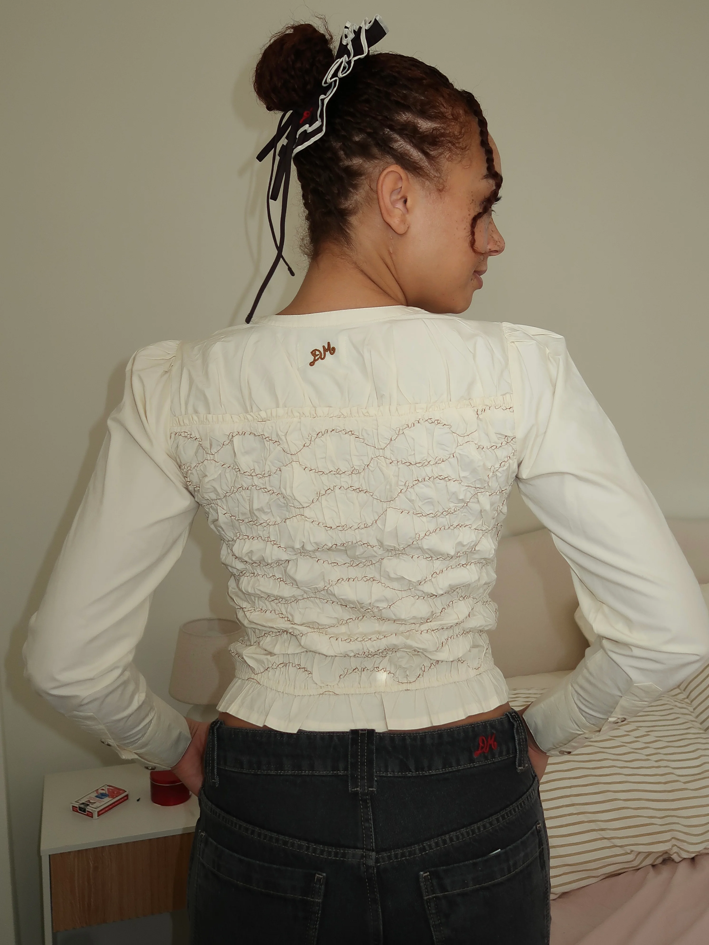 Elliana Smocked Cardi in Butter - Image 3