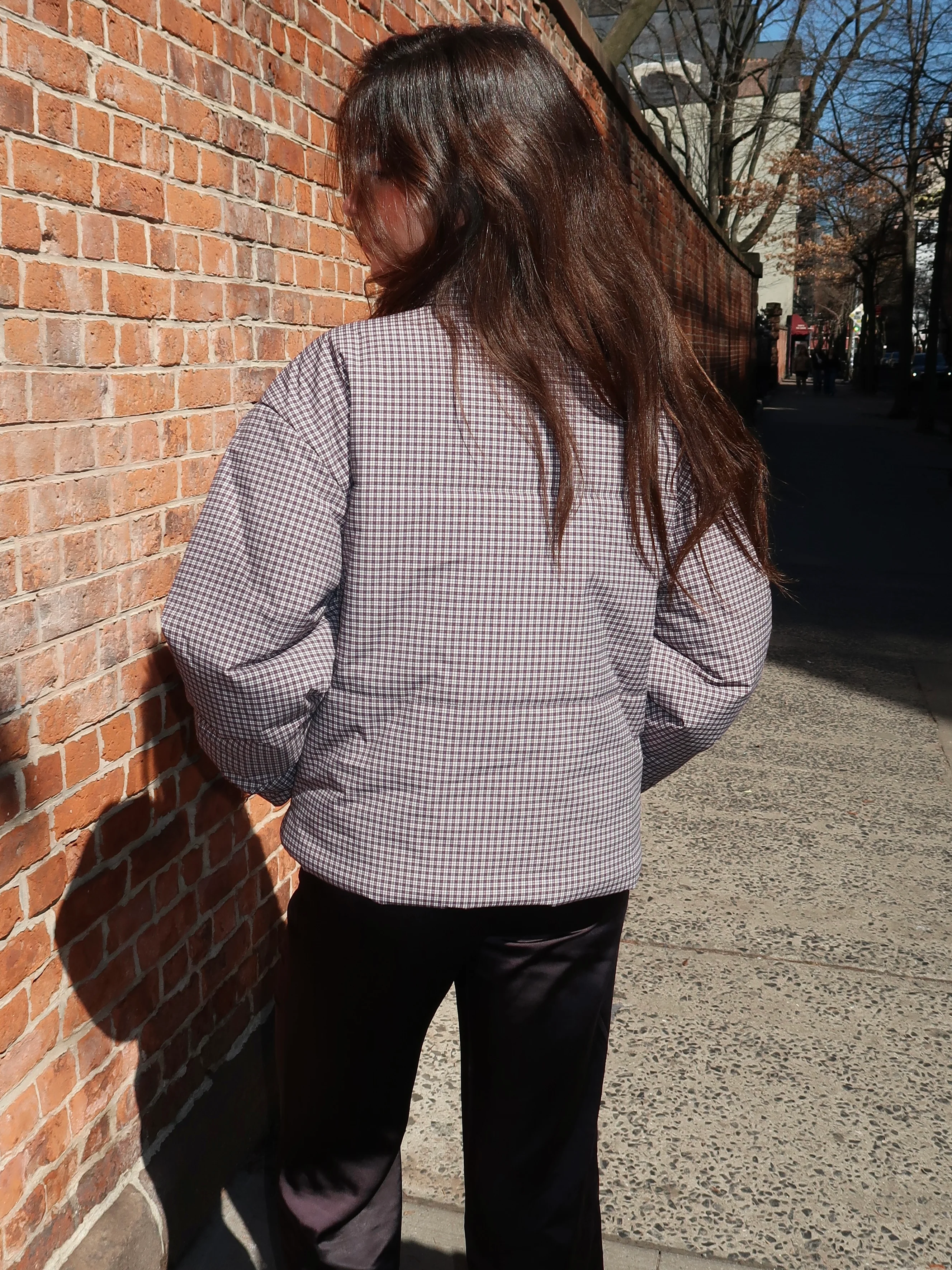 Emerson Puffer Jacket in Plaid Multi - Image 3