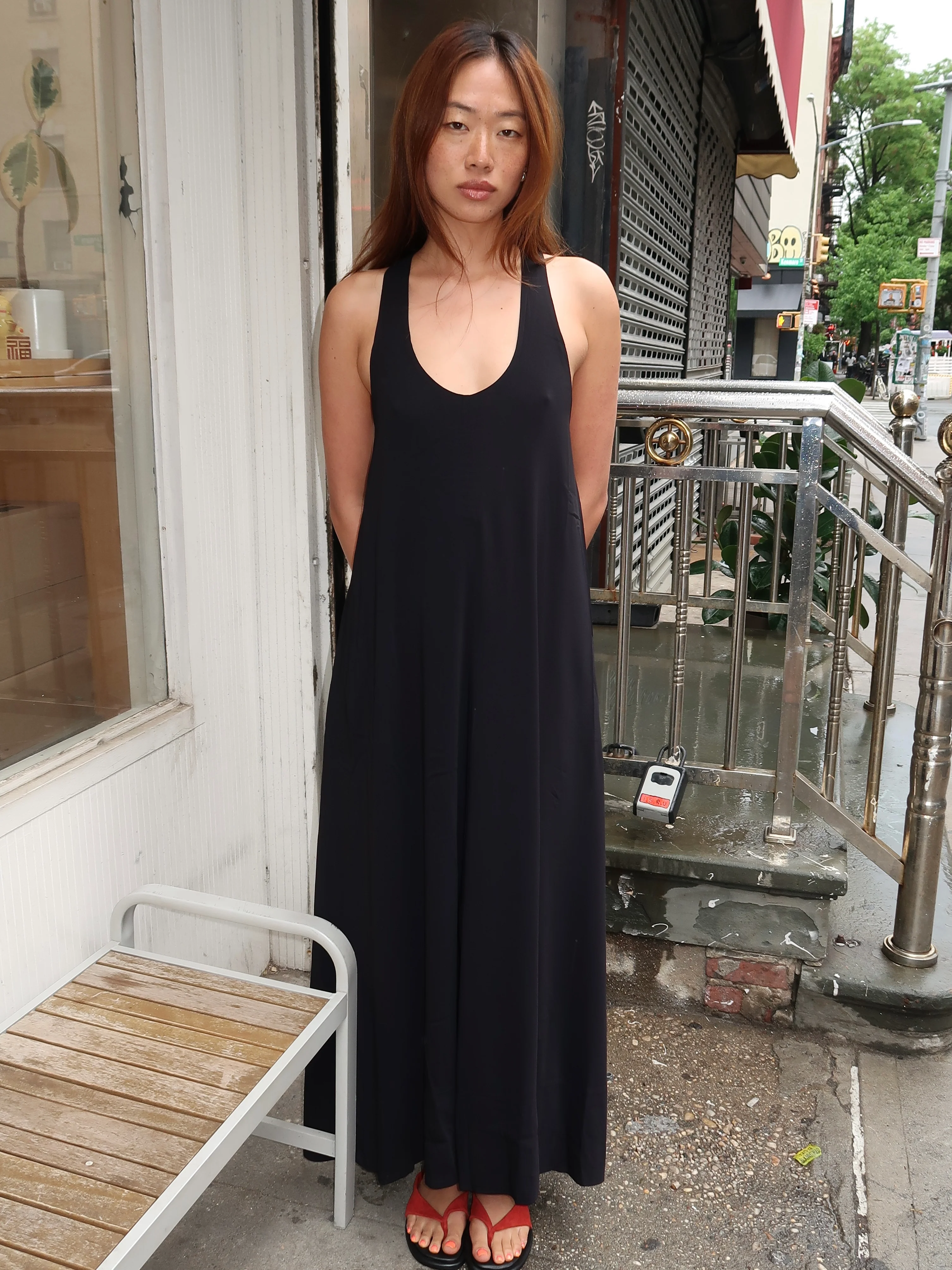 Fluid Tank Dress in Black - Image 2