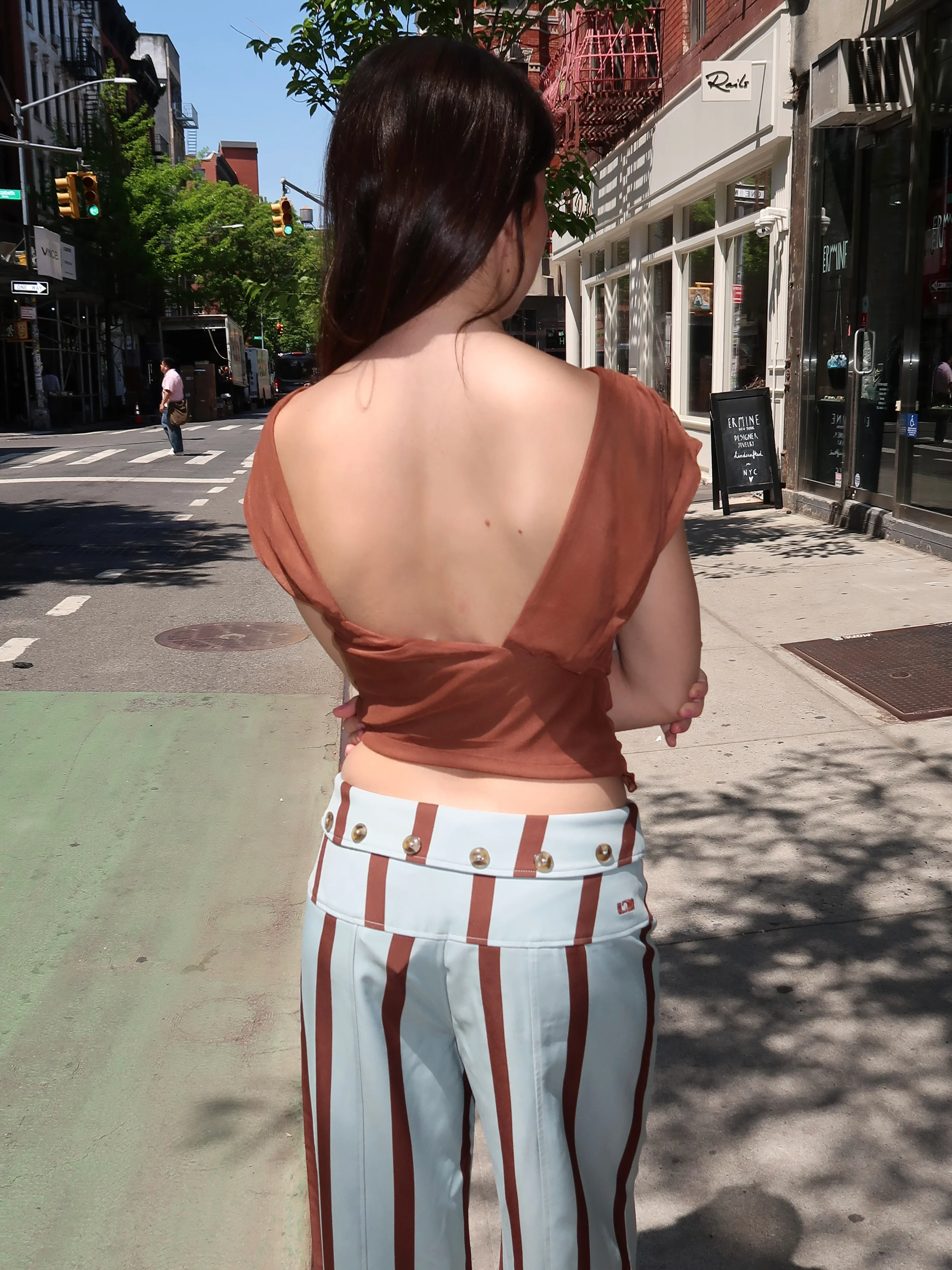 Gemini Brown Draped Top - Image 4