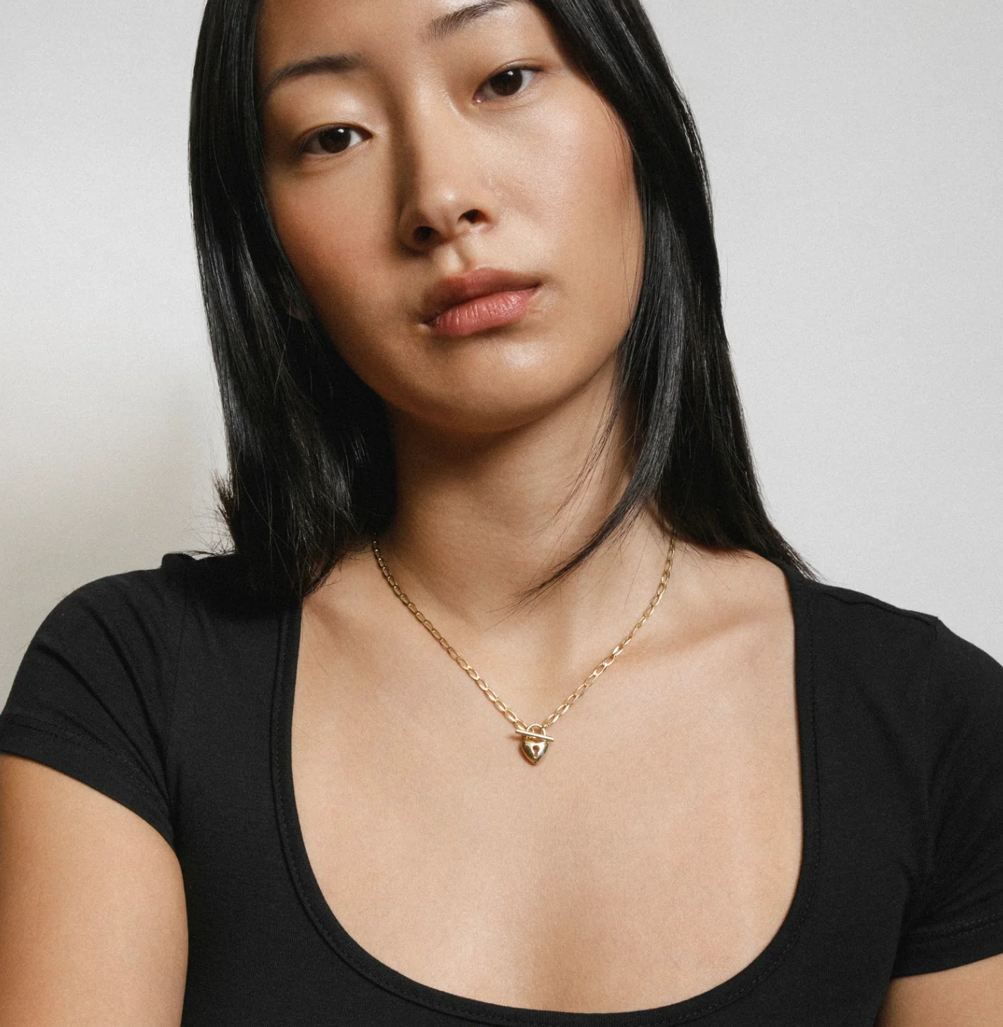 Heart Toggle Necklace in Gold - Image 3
