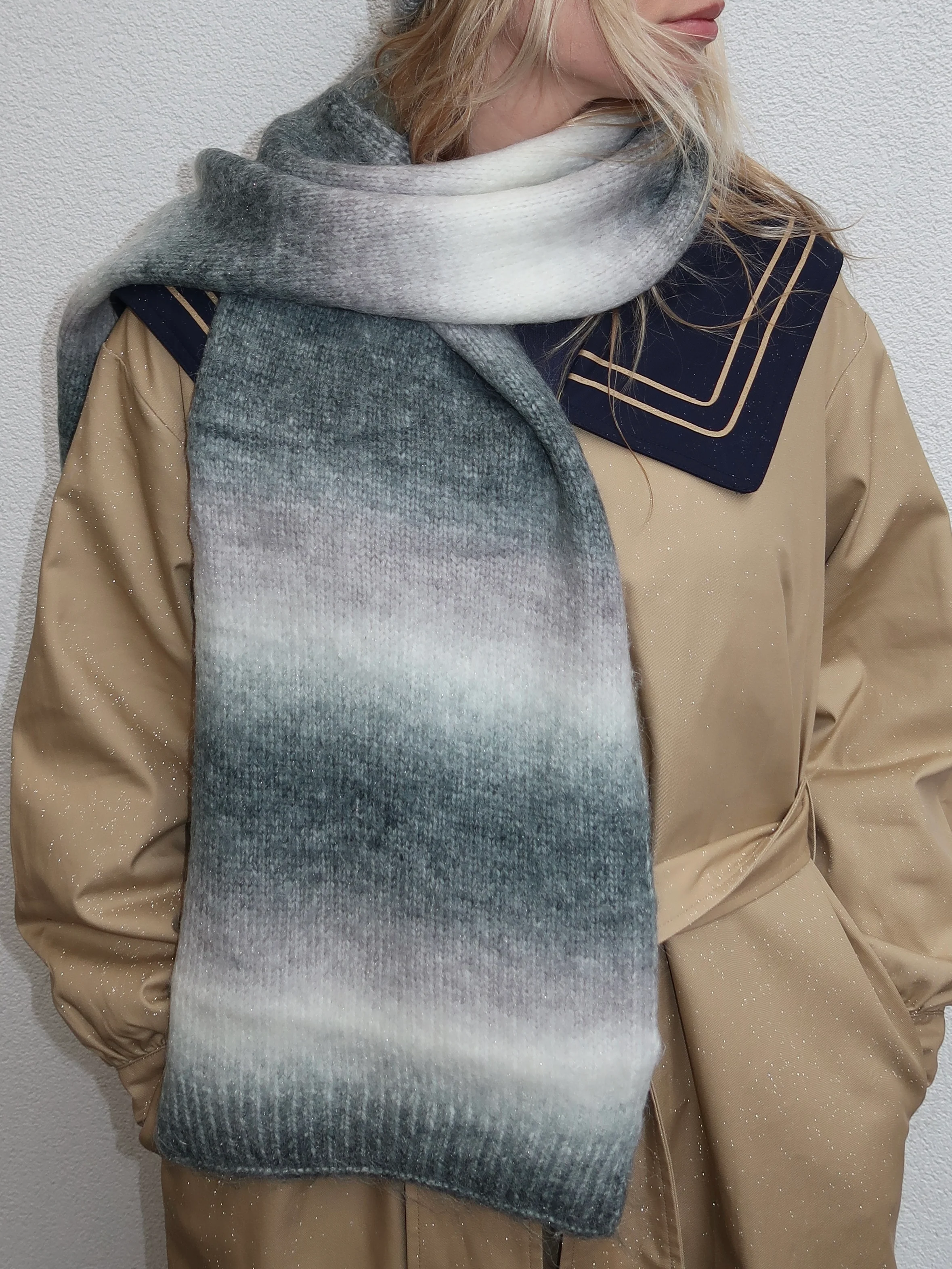 Isalis Sunset Scarf in Grey Multi