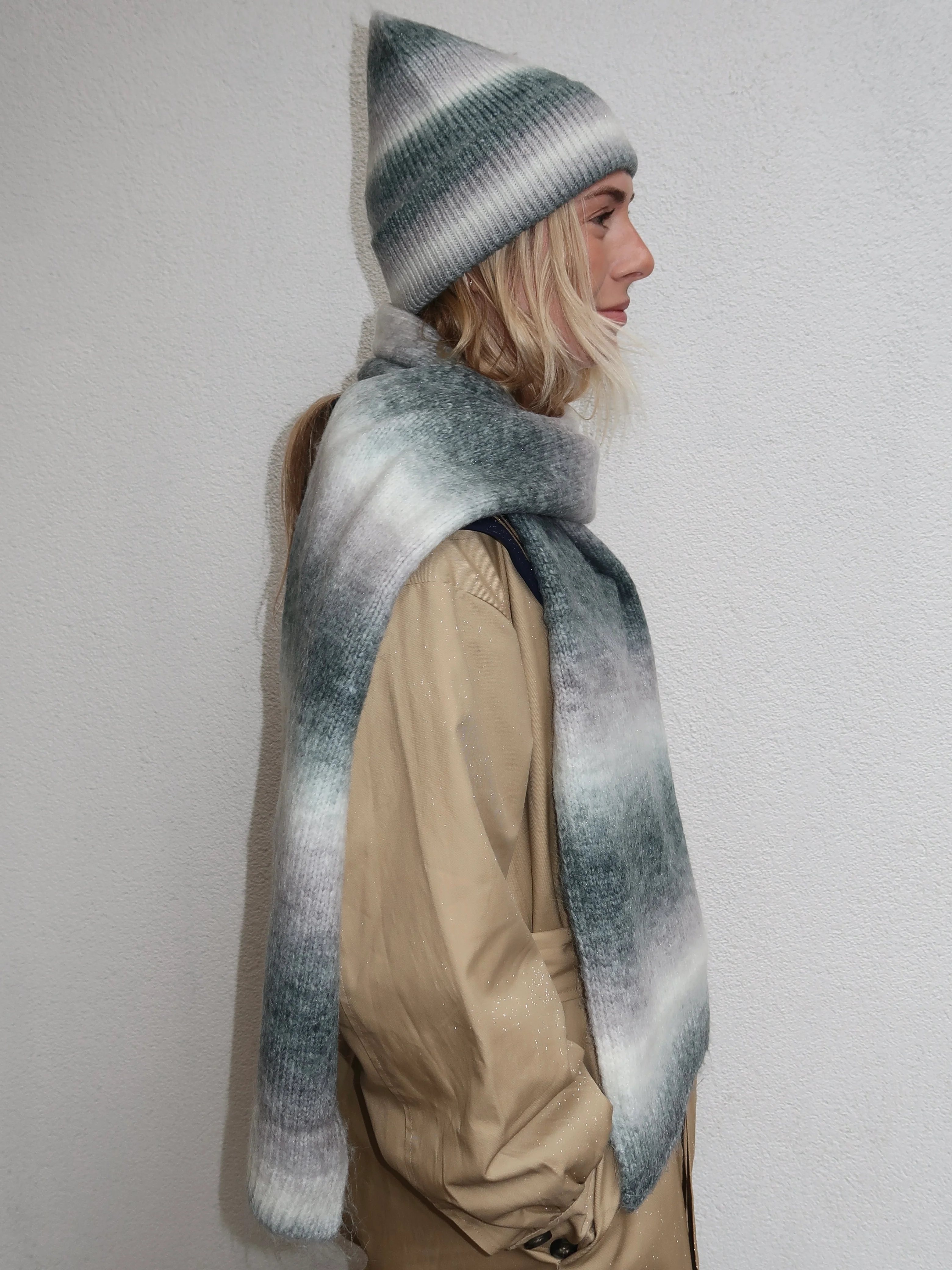 Isalis Sunset Scarf in Grey Multi - Image 3