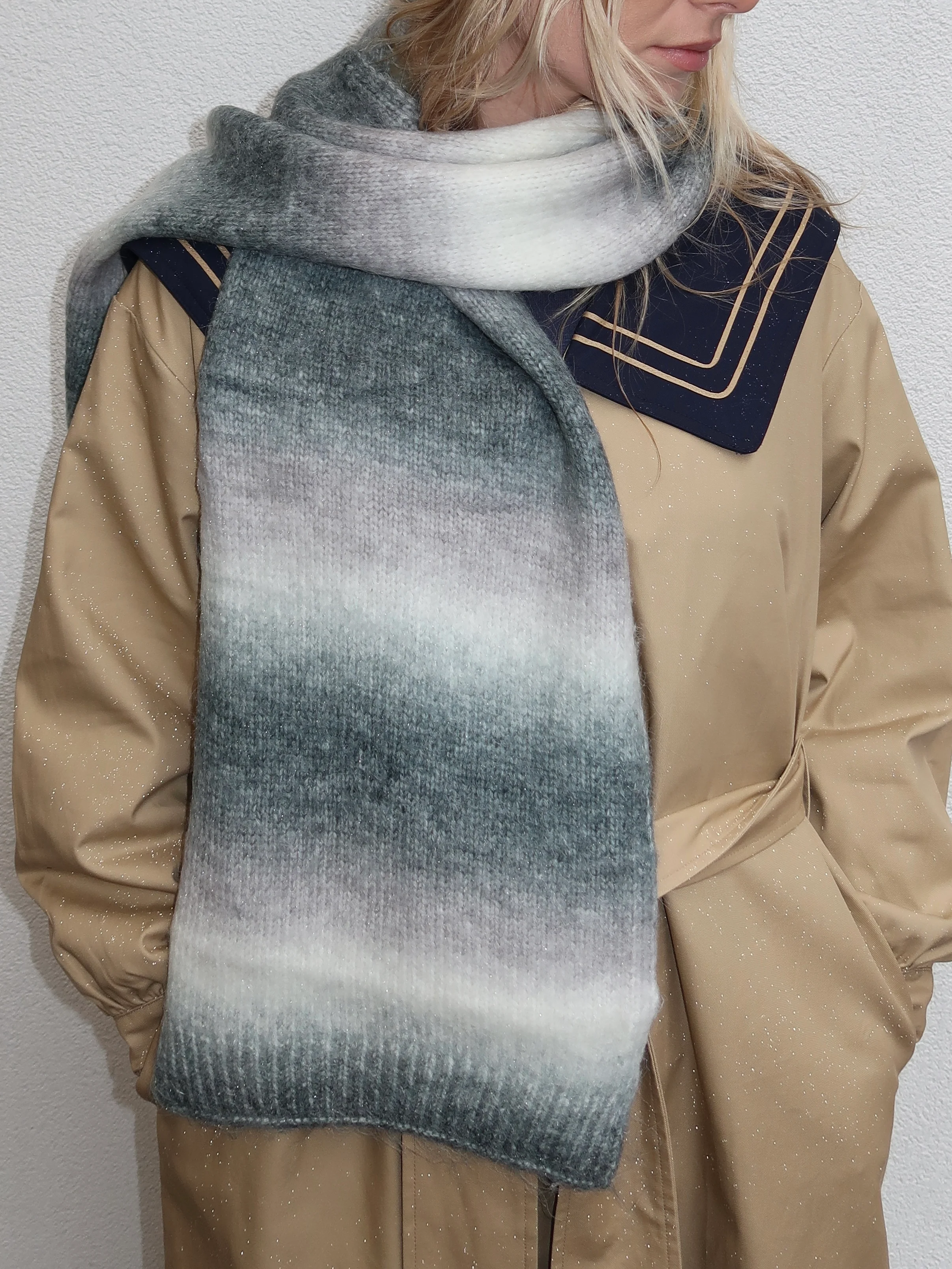 Isalis Sunset Scarf in Grey Multi - Image 4