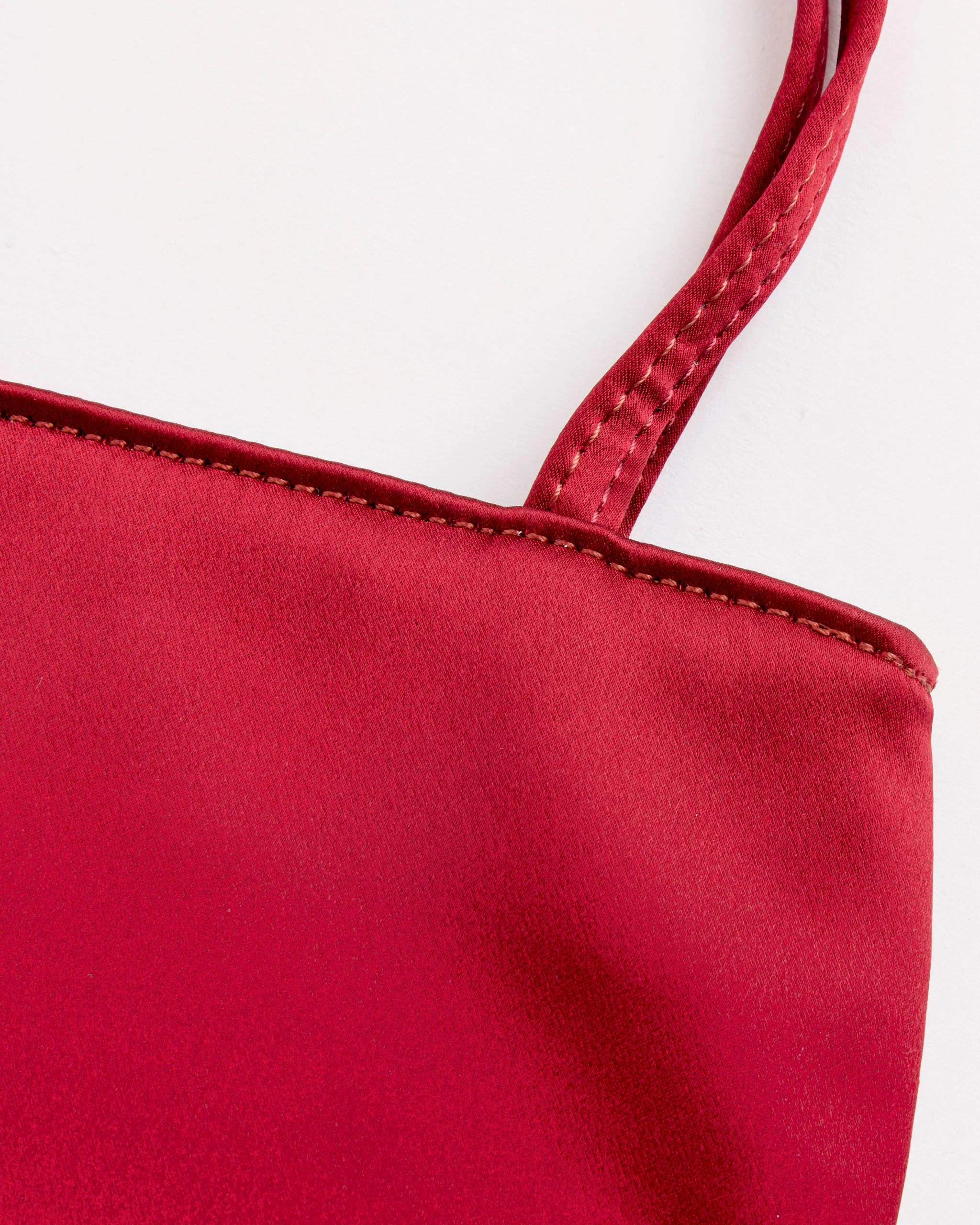 Little Silk Bag in Burgundy Red - Image 2