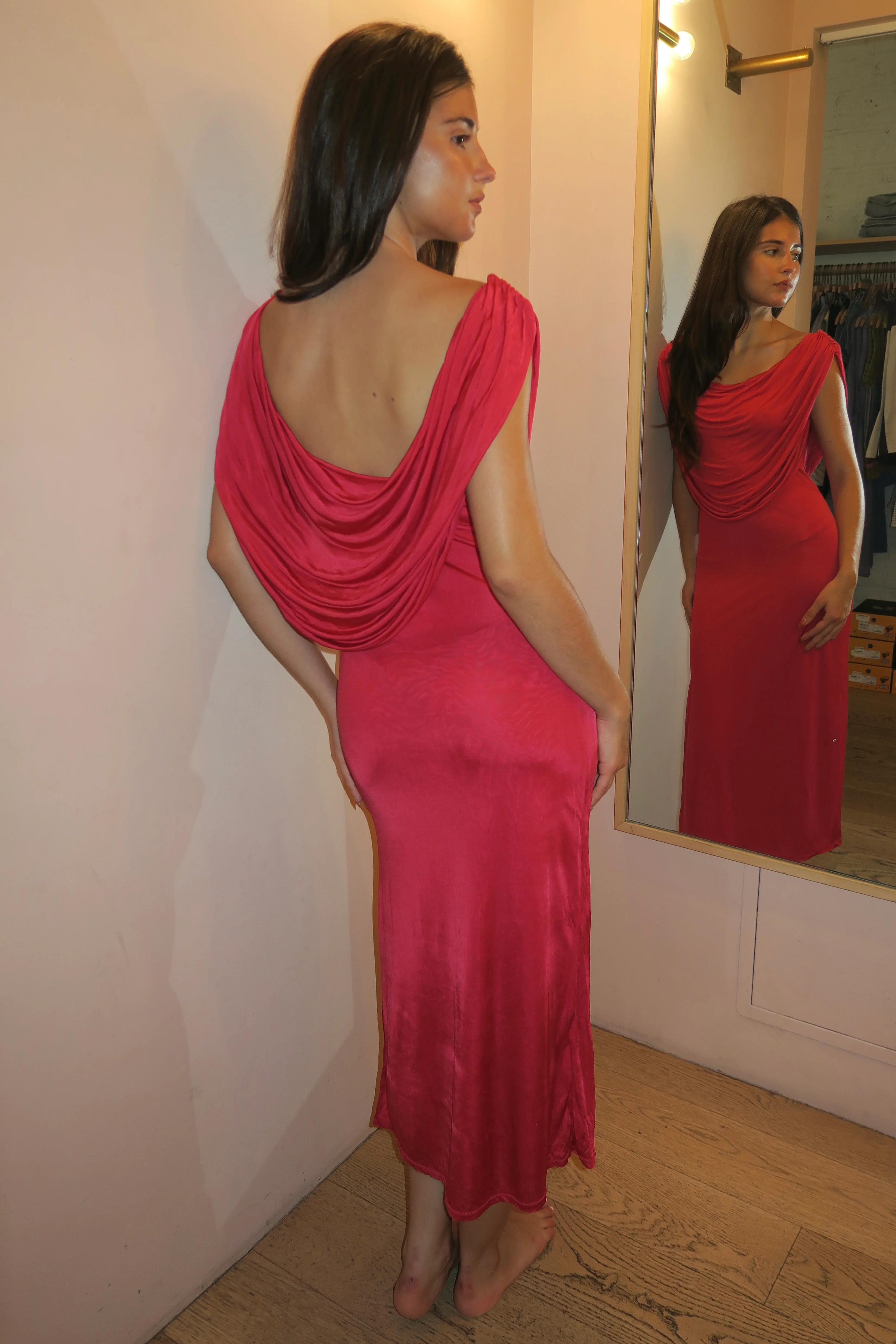Maya Dress in Raspberry - Image 3