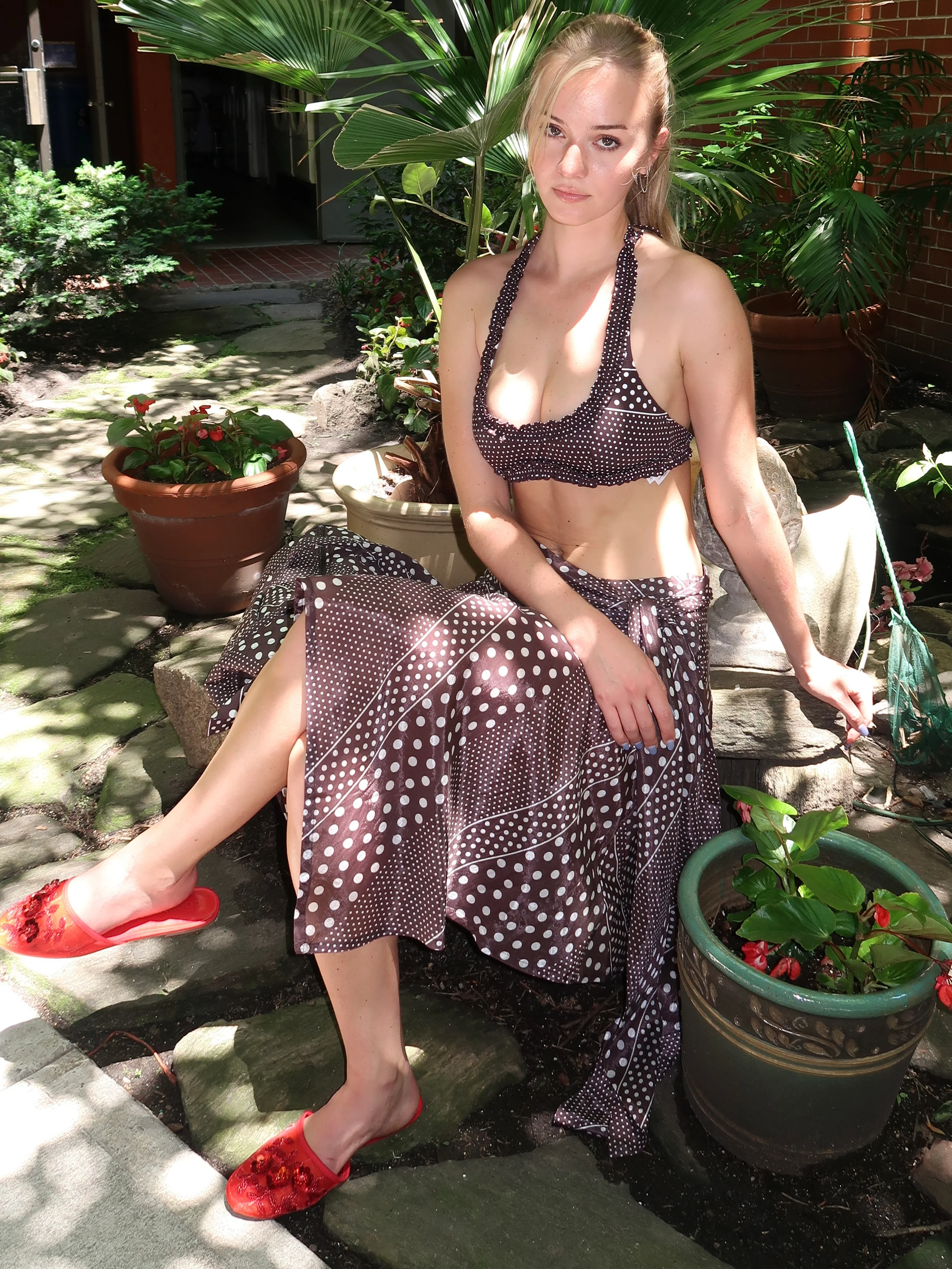Parker Sash Skirt in Dark Brown
