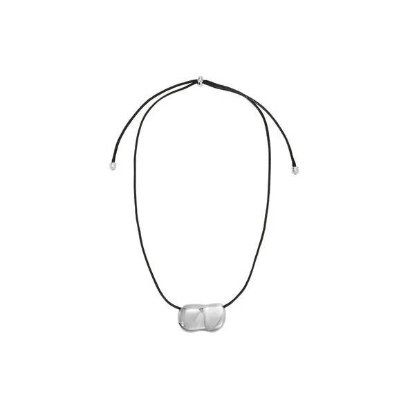 Pebble Necklace Silver/Black