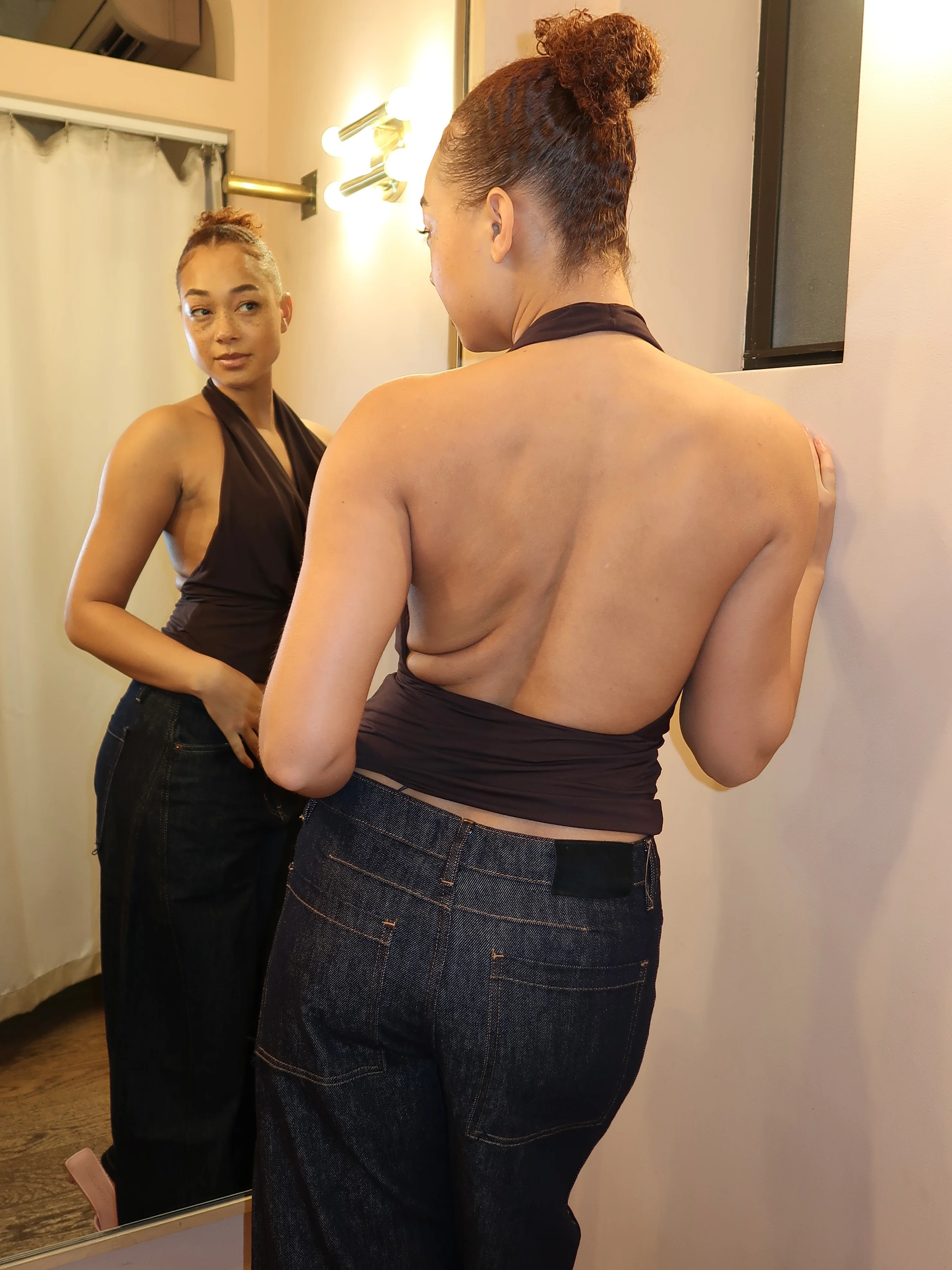 Sonnie Halter Top in Chocolate - Image 3