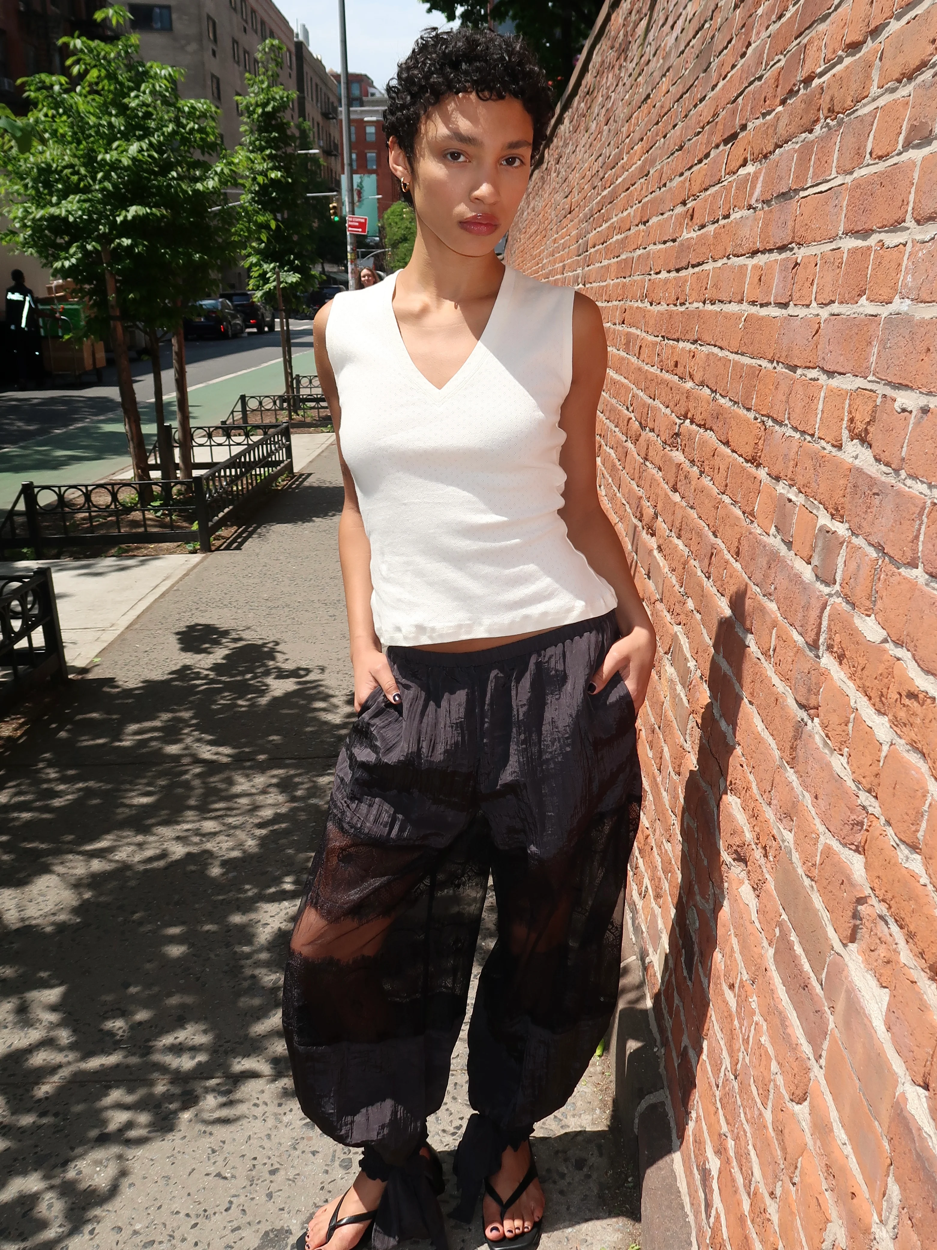 Waverly Balloon Pants in Lace Black - Image 4