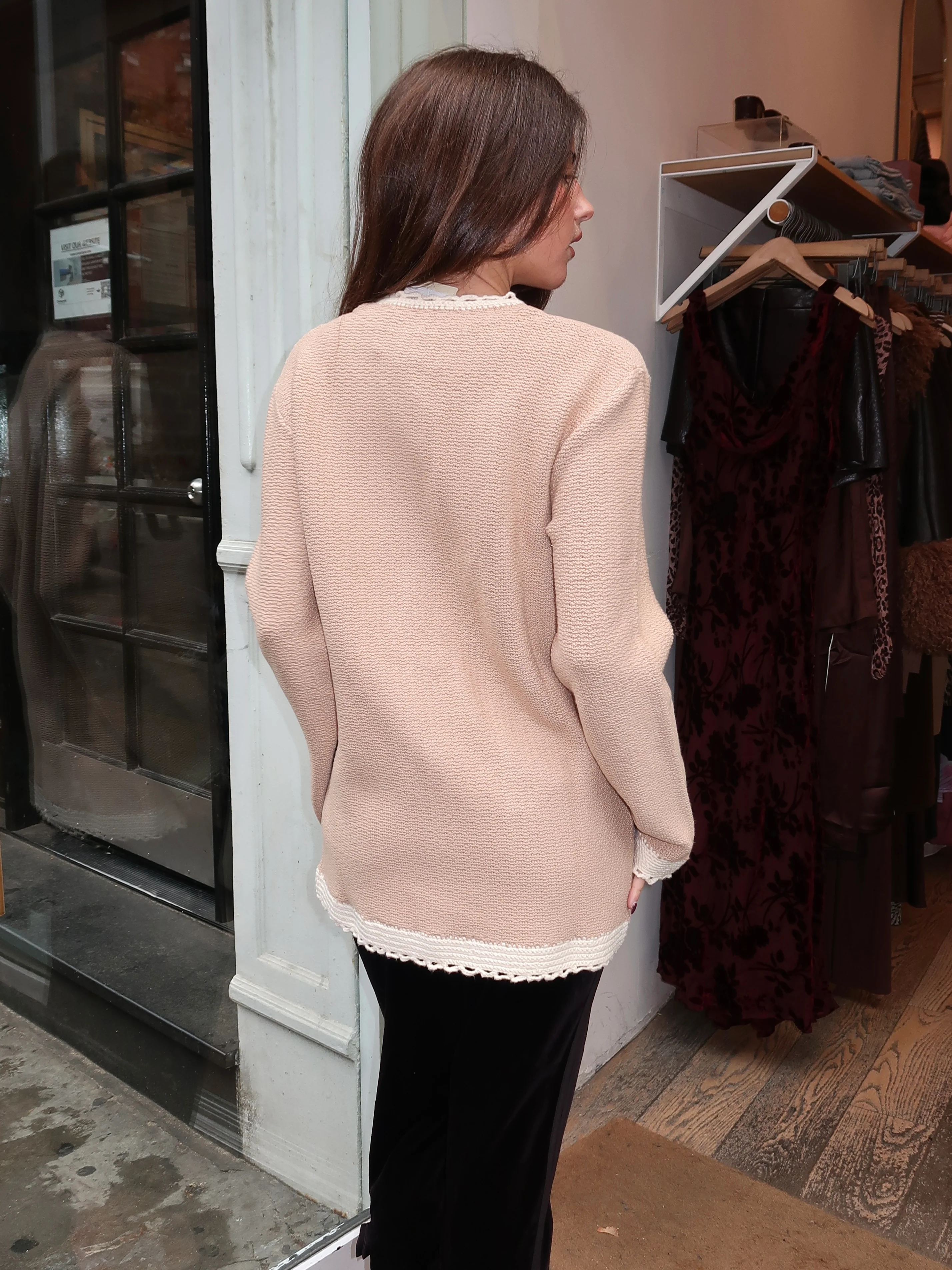 Willow Cardigan in Taupe - Image 3